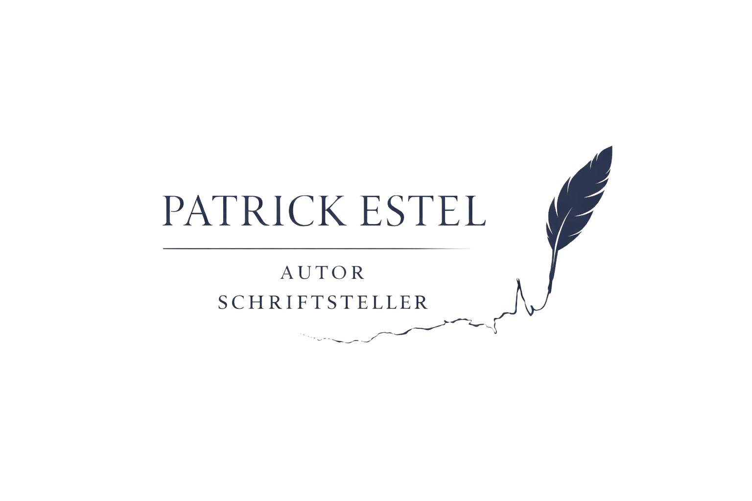 Patrick Estel &ndash; Autor Schriftsteller, mit Feder und Herzlinie
